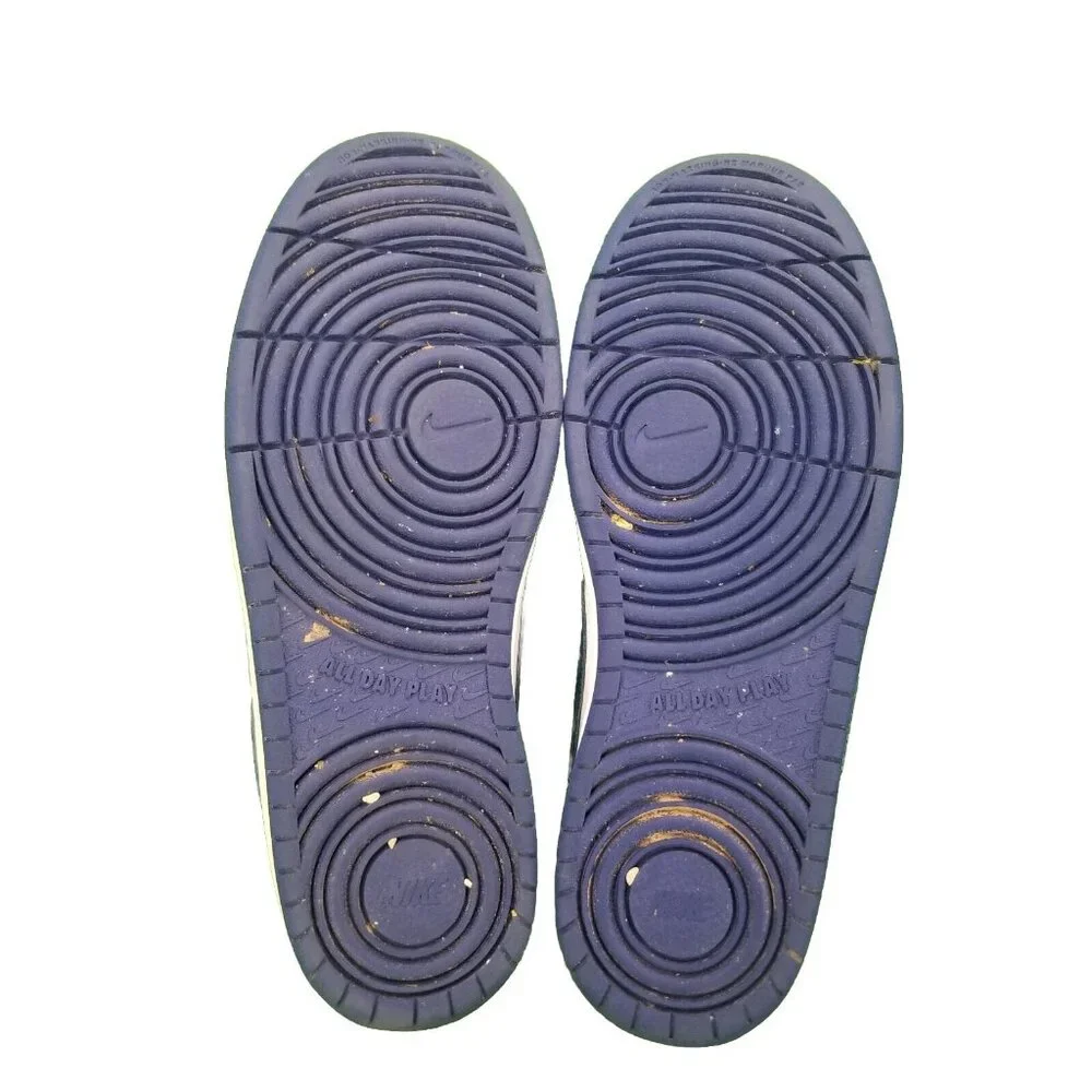 ✅Nike Court Borough Low 2 GS White Deep Royal Big Kids Sneakers Youth 7Y Shoes - Picture 3 of 11